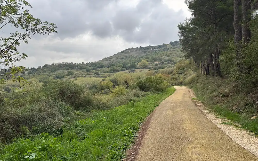 Pista ciclabile nei dintorni di Palazzolo Acreide